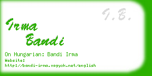 irma bandi business card